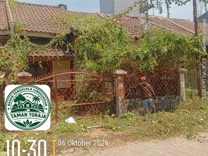 Perumahan Taman Toraja Mandiri Kelola Lingkungan: 800 Unit Yang Terhuni 450 Unit Rumah Perlu Perhatian Serius Armada Kebersihan