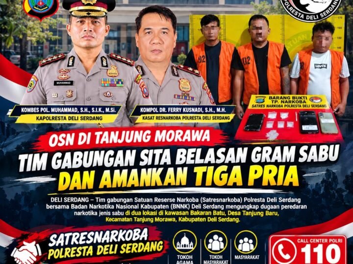 Sat Narkoba Polresta Deli Serdang Tangkap 3 pengedar Di Dua Tempat Berbeda