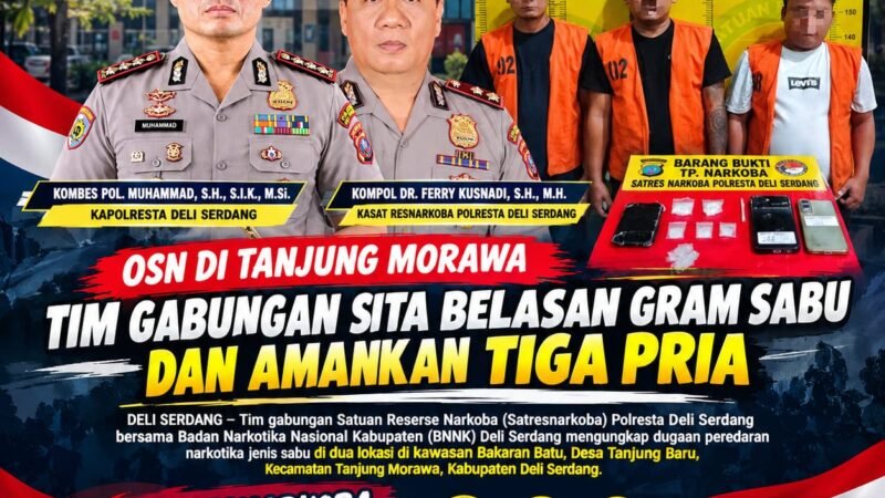 Sat Narkoba Polresta Deli Serdang Tangkap 3 pengedar Di Dua Tempat Berbeda