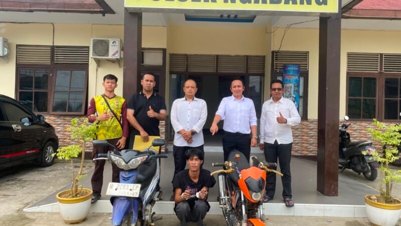 Gerak Cepat Unit Reskrim Polsek Ngabang! Kurang dari 1×24 Jam, Terduga Pelaku Curanmor di Landak Berhasil Diamankan