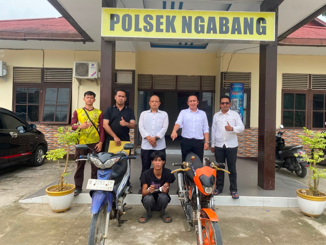 Gerak Cepat Unit Reskrim Polsek Ngabang! Kurang dari 1×24 Jam, Terduga Pelaku Curanmor di Landak Berhasil Diamankan