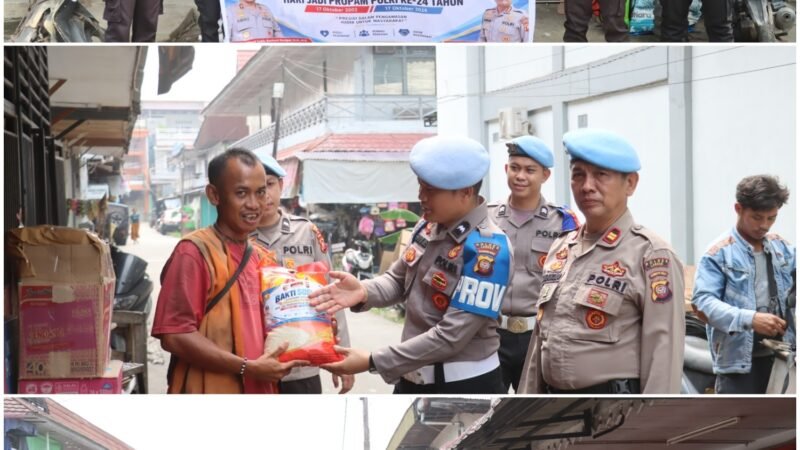 Sambut HUT Propam Polri ke-24, Si Propam Polres Landak Gelar Bakti Sosial di Terminal Dara Itam
