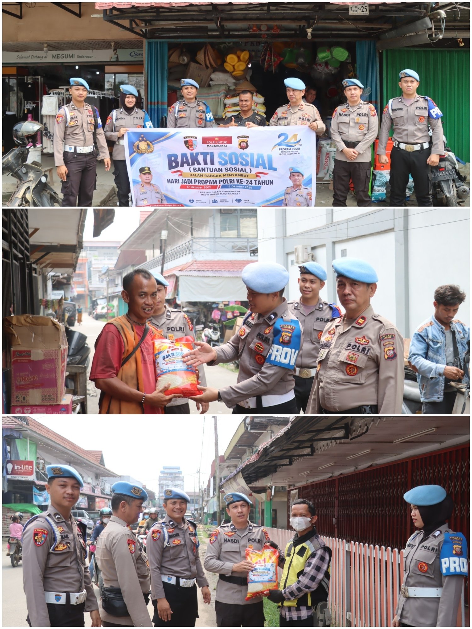 Sambut HUT Propam Polri ke-24, Si Propam Polres Landak Gelar Bakti Sosial di Terminal Dara Itam