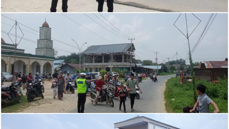 Polres Landak Terjunkan Personelnya Amankan Ibadah Sholat Jumat di Sejumlah Masjid Kota Ngabang