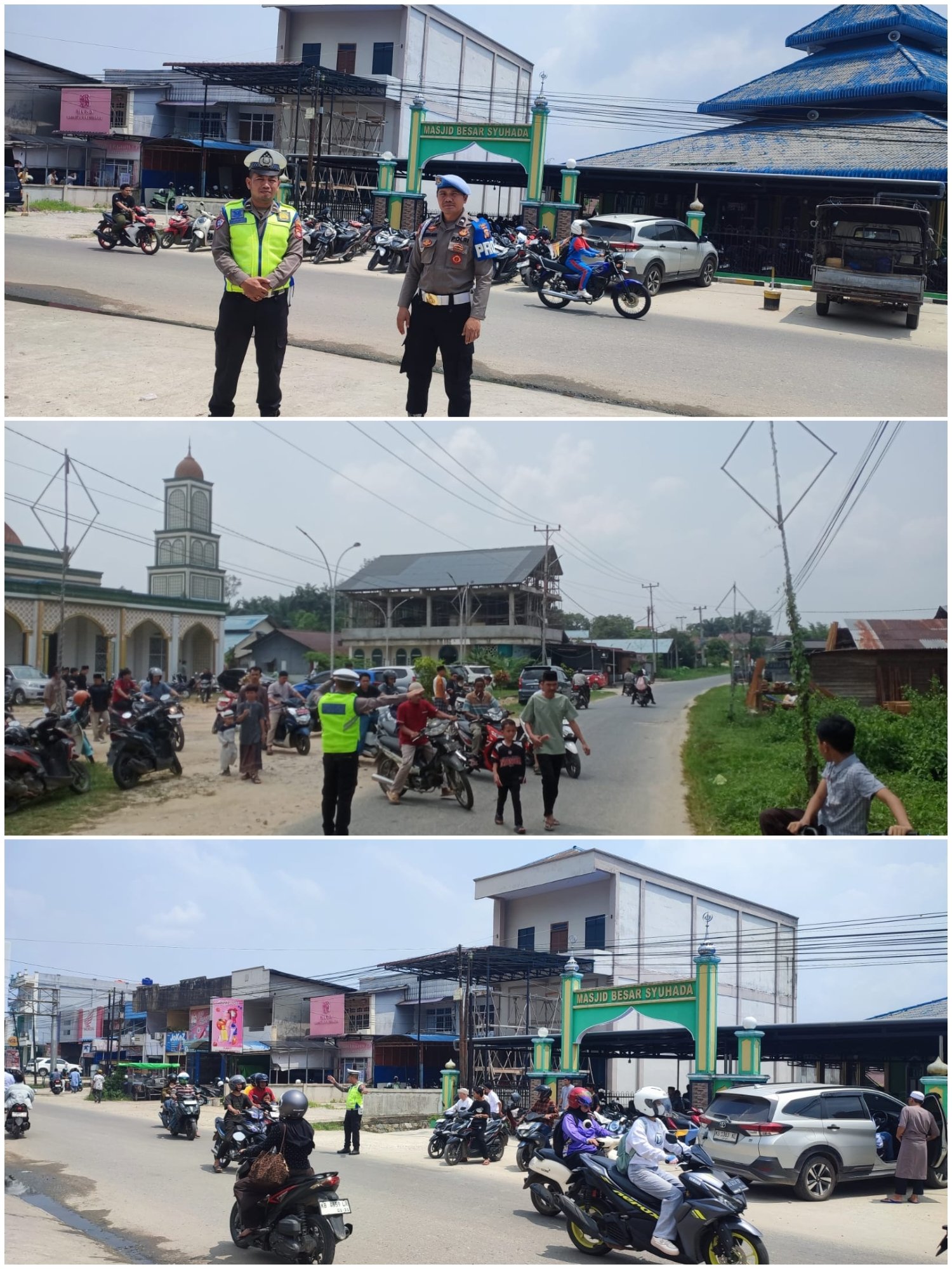 Polres Landak Terjunkan Personelnya Amankan Ibadah Sholat Jumat di Sejumlah Masjid Kota Ngabang