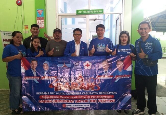 HUT PERAK Ke-25 Partai Demokrat, DPC Bengkayang Galang Donor Darah Untuk Masyarakat Bengkayang