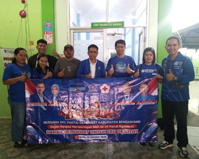 HUT PERAK Ke-25 Partai Demokrat, DPC Bengkayang Galang Donor Darah Untuk Masyarakat Bengkayang